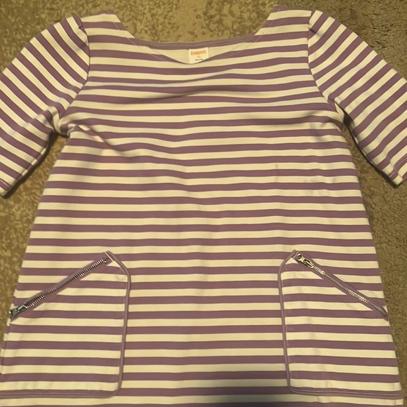 Gymboree Lavender and White striped dress 10 Easter - Picture 2 of 3